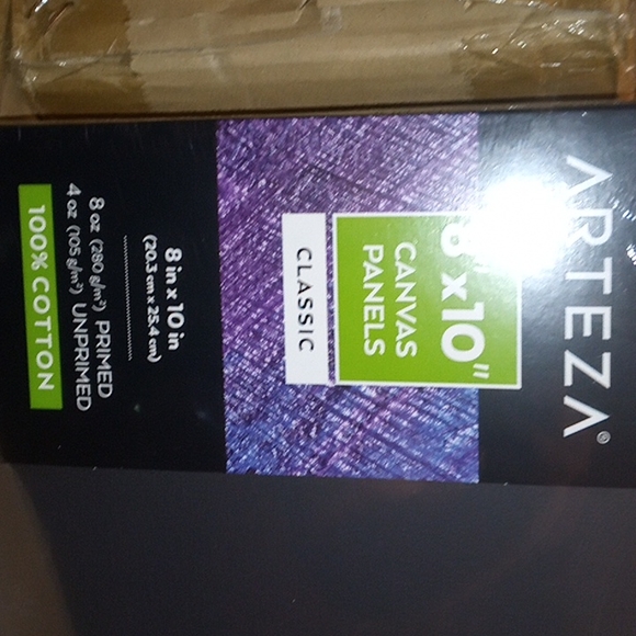 Arteza Paint Canvases for Painting, Pack of 14, 8 x 10 Inches, Blank Black Canva - Picture 3 of 3